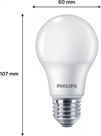 Sparset 6er PHILIPS E27 LED Lampe wie 60W warmweißes blendfreies Licht