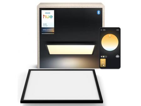 Philips Hue White Ambiance Panelleuchte Aurelle/ Zigbee oder Bluetooth in Schwarz 60x60cm