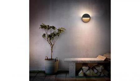 Philips Wandleuchte Valor in Anthrazit Ultraeffizient - warmweißes Licht IP44