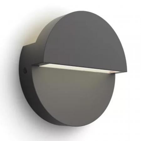 Philips Wandleuchte Valor in Anthrazit Ultraeffizient - warmweißes Licht IP44