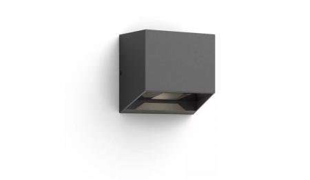 Philips ultraeffiziente Wandleuchte Alix  für den Außenbereich 2700K in Anthrazit