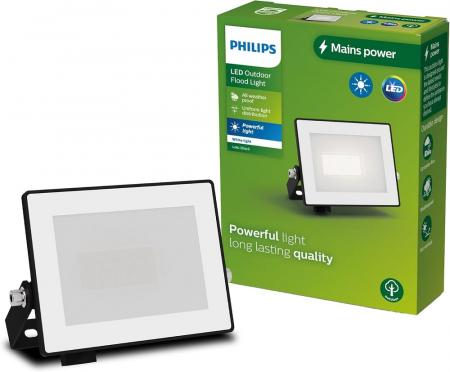 Philips Lois Flutlichtstrahler für den Außenbereich - 10 Watt, 3000K weißes Licht, Schwarz