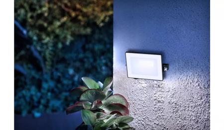 Philips Lois Flutlichtstrahler für den Außenbereich - 10 Watt, 5000K Tageslicht, Schwarz