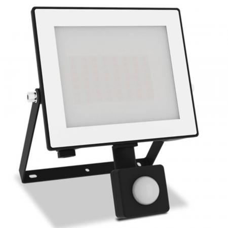 Philips Lois Flutlichtstrahler mit Sensor für den Außenbereich - 30 W, 3000K weißes Licht, Schwarz