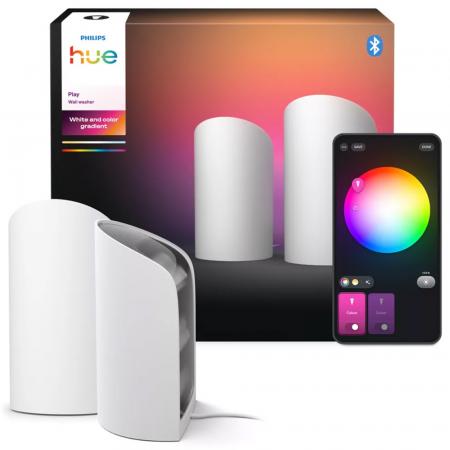 2er Set Philips Hue Play Wallwasher Tischleuchte RGB