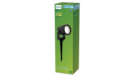 Philips GardenLink Niedervolt-Spot Reuel Erweiterung in Schwarz warmweißes Licht IP44