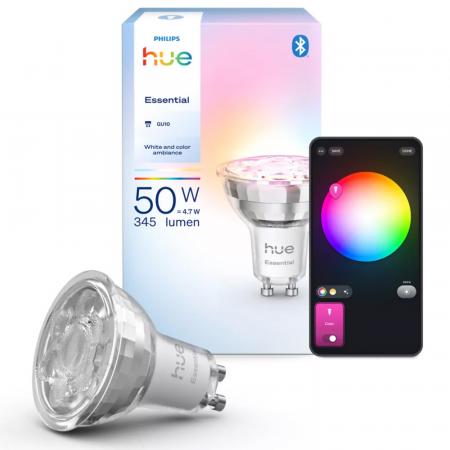 Philips Hue GU10 White & Color Ambiance Essential Spot 4,7W wie 50W RGBW Farbwechsel 36 Grad