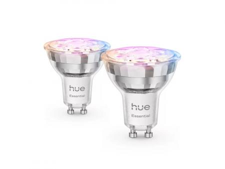 2er-Pack Philips Hue GU10 White & Color Ambiance Essential Spot 4,7W wie 50W RGBW Farbwechsel 36 Grad