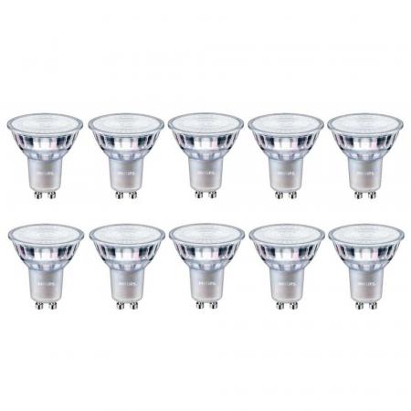 10er Pack Philips GU10 MASTER LEDspot Value D 2700K warmweißer Reflektor 36° dimmbar 3,7W wie 50W Glas 90Ra hohe farbwiedergabe