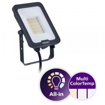 Philips LED-Scheinwerfer BVP167 50W IP65 umschaltbare Farbtemperatur warm- bis kaltweiß