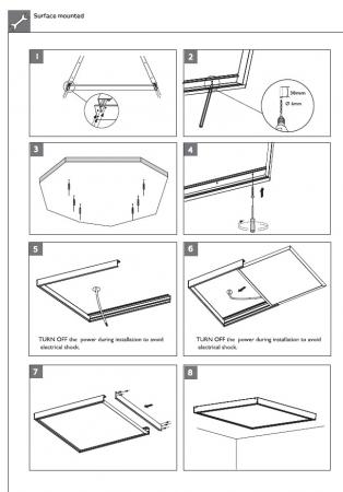 Philips Panel Aufbaurahmen Set 60x60cm