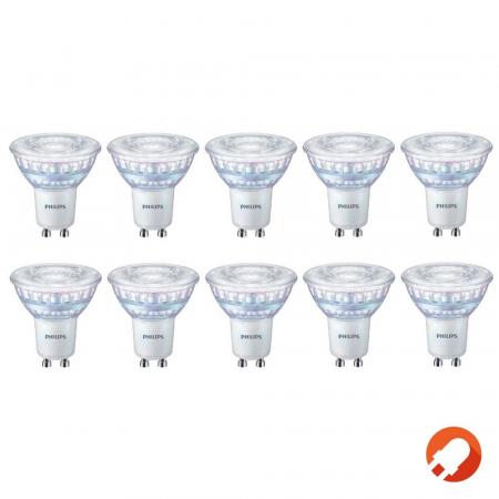 10er Vorteilspack  Philips GU10 MASTER LED Spot Value 5,5W wie 80W 6500K Tageslichtweiß 36° dimmbar für Akzentbeleuchtung 90Ra hohe Farbwiedergabe