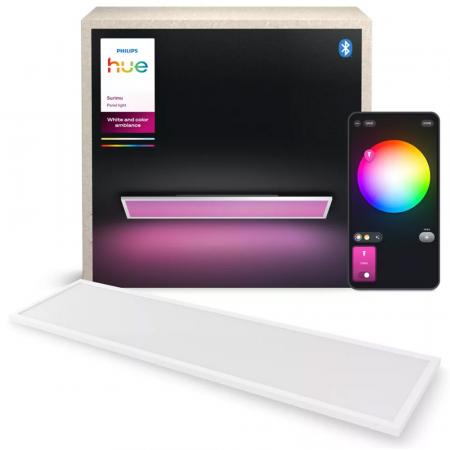 Philips Hue White And Color Ambiance Panelleuchte Surimu 120x30cm in Weiß  - RGB Licht