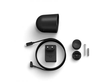 Philips Hue Secure kabelgebundene Smart Home Überwachungskamera Full HD Video drinnen oder draußen schwarz