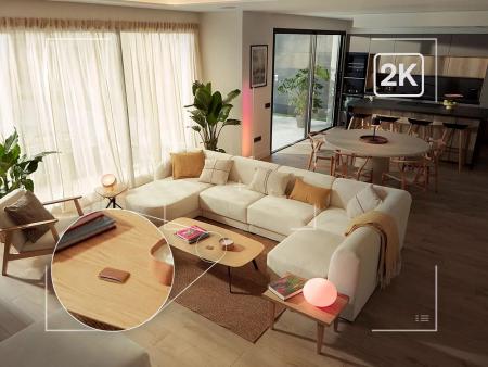 Philips Hue Secure kabelgebundene Smart Home Überwachungskamera Full HD Video drinnen oder draußen weiß