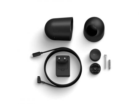 Philips Hue Secure kabelgebundene Smart Home Überwachungskamera mit Standfuß Full HD Video schwarz