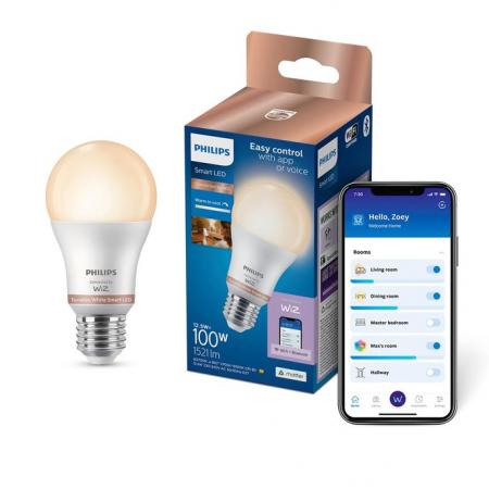 PHILIPS WiZ Smart LED A60 E27 12,5W wie 100W 1521lm 2700–6500K dimmbar Matter