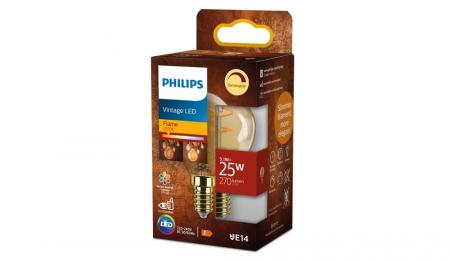 PHILIPS E14 LED Lampe Bernstein 3,1W wie 25W dimmbar 2200K extra warmweißes gemütliches Licht 90Ra