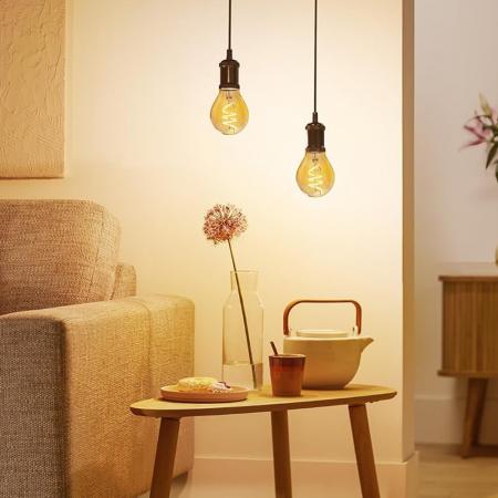 PHILIPS E14 LED Lampe Bernstein 3,1W wie 25W dimmbar 2200K extra warmweißes gemütliches Licht 90Ra