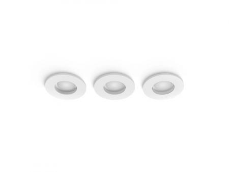 3er-Pack Philips Hue White & Color Ambiance 1er Xamento Einbauspot in weiß IP44 - geeignet für Badezimmer