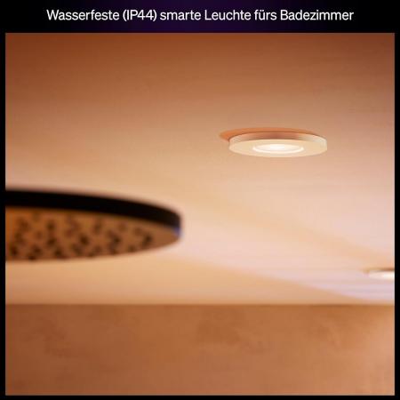 3er Set Philips Hue White Ambiance LED Einbauleuchte Adore in Weiß Bluetooth & ZigBee IP44 Bad geeignet