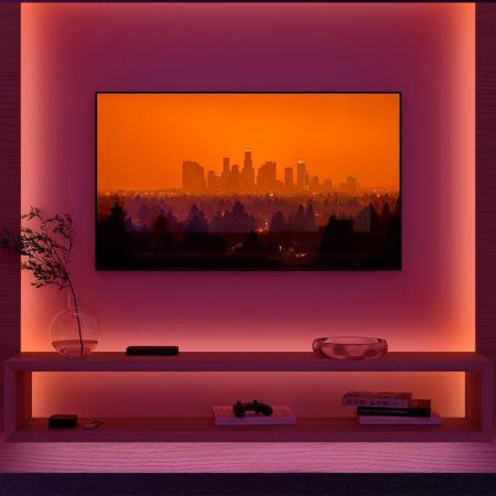 Philips  Hue  Flux Lightstrip 3 m, flexible Innenbeleuchtung, Chromasync-Farbmischung, RGBW, Streifen zuschneidbar, App- und Sprachsteuerung