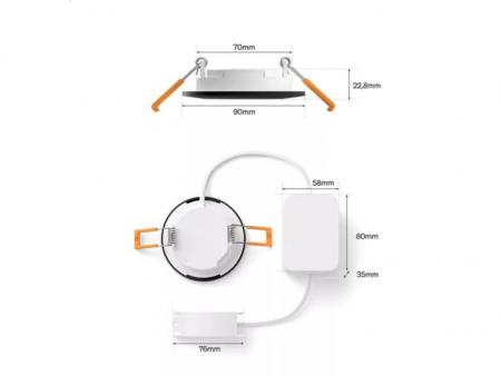 Philips Hue Slim Einbauleuchte 90 mm 3er-Pack RGBW Smart Home