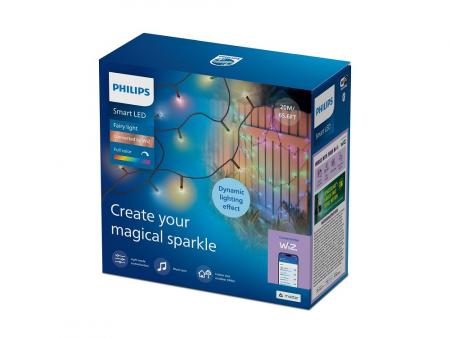 Philips WiZ Smart RGBIC Lichterkette 20m 13W dimmbar WLAN Bluetooth Matter IP44