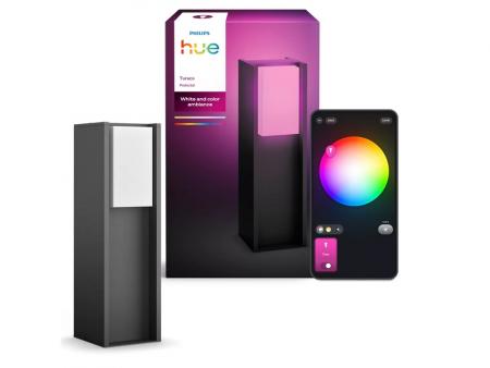 Philips Hue White & Color Ambiance Turaco Wegeleuchte in Anthrazit aus Aluminium IP44