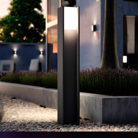 Philips Hue White & Color Ambiance Turaco Wegeleuchte in Anthrazit aus Aluminium IP44 RGB + TW