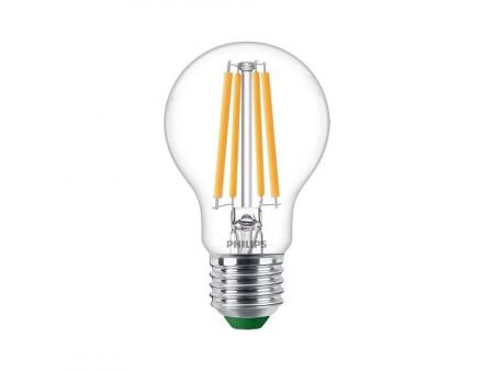 3er Set Philips LEDclassic UltraEfficient A60 E27 7,3W 1535lm 2700K Klar – extrem effiziente Filamentlampe wie 100 Watt