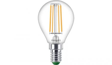 6er Set Philips LEDclassic UltraEfficient P45 E14 2,3W 485lm 2700K Klar – extrem effiziente Filament-Tropfenlampe wie 40 Watt