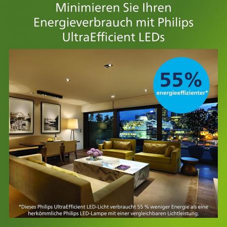 6er Set  Philips LED GU10 Spot 2,1W 2700K Warmweiß 36° – energieeffizienter 50W Ersatz