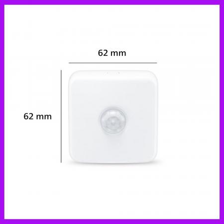 Philips Smart Connected by WiZ Bewegungsmelder – 120°, 3 m, batteriebetrieben, kabellos, Weiß
