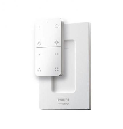 Philips WiZ Smart Dimmer Switch – Kabelloser Dimmschalter mit 8 Tasten, 4 Lichtszenen, Weiß