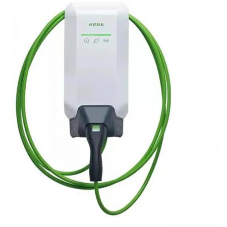 KEBA KeContact P40 11 kW Wallbox weiß mit 6 m Typ-2-Kabel, WLAN, Bluetooth & RFID