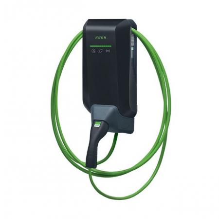 KEBA KeContact P40 Pro 22 kW, 3-phasig, 6 m Typ-2-Kabel, Schwarz, WLAN, LAN, Bluetooth, RFID, MID, Hersteller-Art.-Nr. 131.742