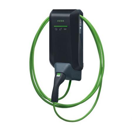 KEBA KeContact P40 Pro 22 kW, 3-phasig, 6 m Typ-2-Kabel, Schwarz, WLAN, Bluetooth, RFID, MessEV, Hersteller-Art.-Nr. 131.744