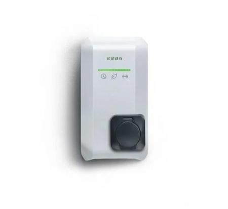 KEBA KeContact P40 11 kW Wallbox weiß mit Typ-2-Steckdose, WLAN, RFID & MID-Zähler