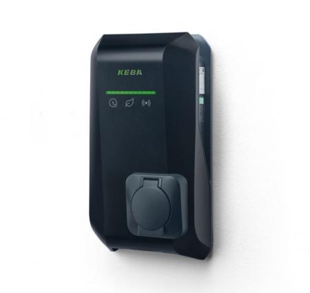 KEBA KeContact P40 Pro Socket 22 kW, 3-phasig, Typ-2-Steckdose, Schwarz, WLAN, LAN, RFID, MID, Hersteller-Art.-Nr. 140.229