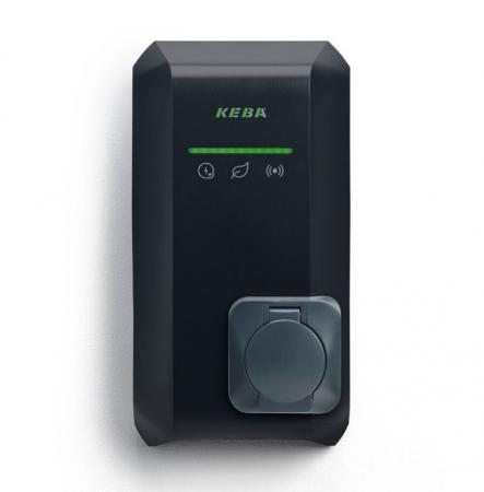 KEBA KeContact P40 Pro 22 kW, 3-phasig, Typ-2-Steckdose, Schwarz, WLAN, LAN, Bluetooth, RFID, MessEV, Hersteller-Art.-Nr. 140.233