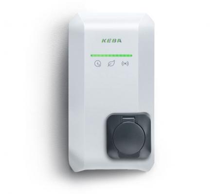 KEBA KeContact P40 Pro 22 kW, 3-phasig, Typ-2-Steckdose, Weiß, WLAN, LAN, LTE, Bluetooth, RFID, MessEV, Hersteller-Art.-Nr. 140.234