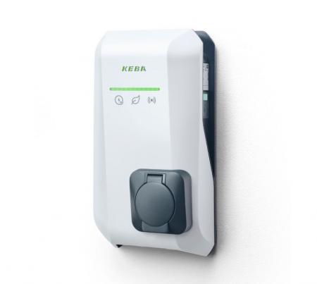 KEBA KeContact P40 Pro 22 kW, 3-phasig, Typ-2-Steckdose, Weiß, WLAN, LAN, LTE, Bluetooth, RFID, MessEV, Hersteller-Art.-Nr. 140.234