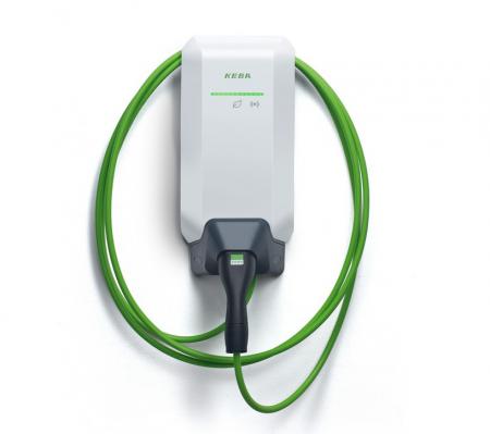 KEBA KeContact P40 Smart 11 kW, 3-phasig, Typ 2 Ladekabel 6 m, Weiß, Hersteller-Art.-Nr. 144013