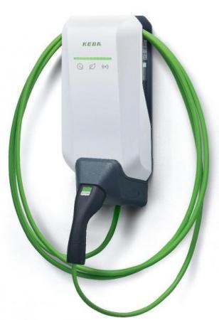 KEBA KeContact P40 Smart 11 kW, 3-phasig, Typ 2 Ladekabel 6 m, Weiß, MessEV, Dienstwagen, Hersteller-Art.-Nr. 144619