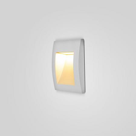 EVN LED Wandeinbauleucht für innen & außen grau IP65 1W 3000K warmweißes Licht zur Treppenbeleuchtung