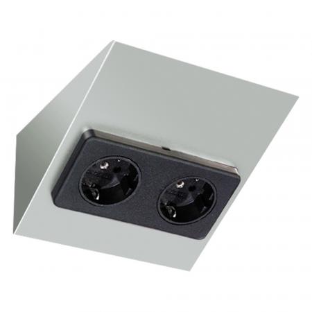EVN Unterbau-Doppelsteckdose in Keilform 92250
