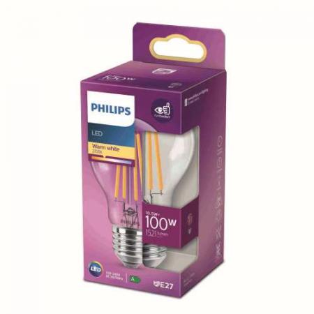 12 x PHILIPS E27 LED Lampe Filament in Birnenform 10.5W wie 100W 2700K warmweißes leistungsstarkes Licht