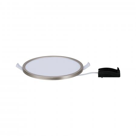 Paulmann 92946 Einbauleuchte Set Panel Areo rund IP23 LED 12W 3000K 180mm Nickel matt