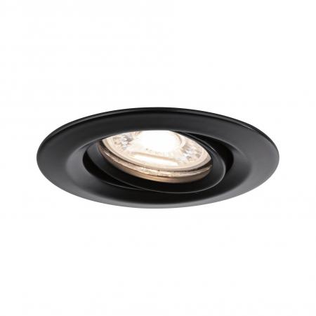 Paulmann 93083 LED Einbauleuchte Nova Mini Coin Basisset modern schwenkbar  rund 66mm 15° Coin 3x4W 3x310lm 230V  warmweiß Schwarz matt